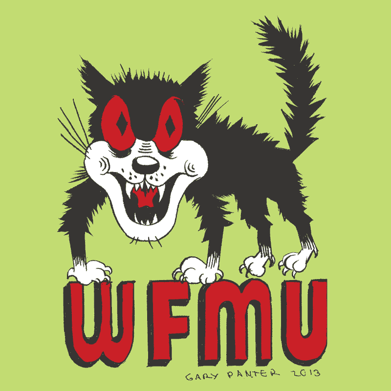 Gary Panter Scary Cat Shirt in Lime