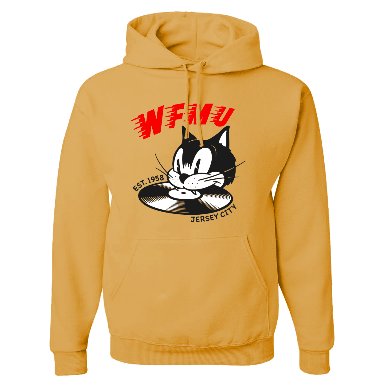 One-of-a-Kind Gold Hungry Cat Hoodie! XL Only