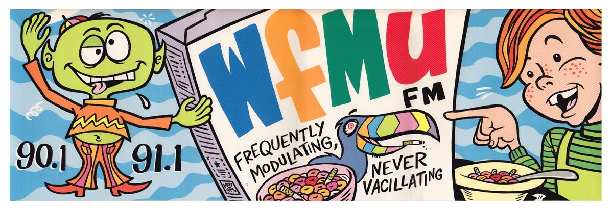 WFMU Bumper Sticker 90s Vintage Legendary 