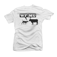 The Classic! Woof-Moo Black Print on White T-Shirt