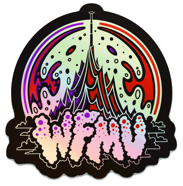 WFMU Holographic Mountain Sticker