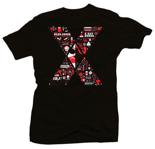 The Glen Jones Radio Programme featuring X. Ray Burns’ Memorial T-shirt - Only Small Left