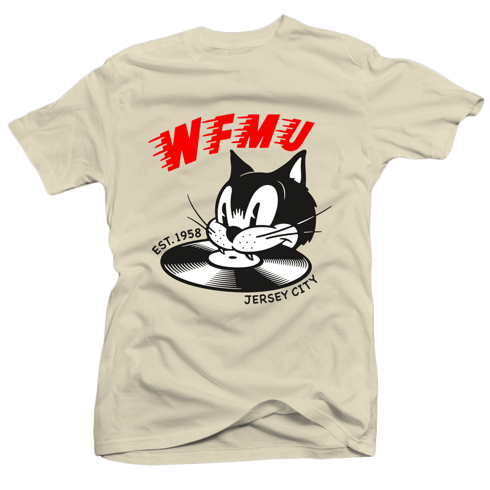 LIMITED RUN! The Hungry Cat on a Cream-Colored T-Shirt - Only Available in XL