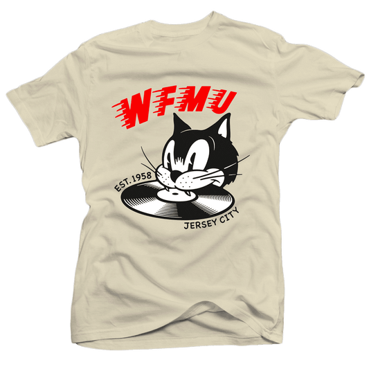 LIMITED RUN! The Hungry Cat on a Cream-Colored T-Shirt - Only Available in XL