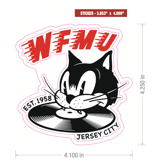 Bigger Than Ever! The 4" Die-Cut Hungry Cat Sticker
