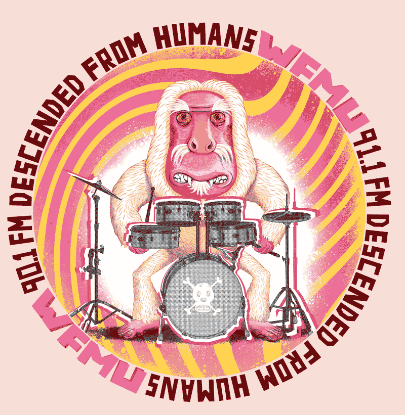 The Sasquatch Drummer - Now in Sticker Form!