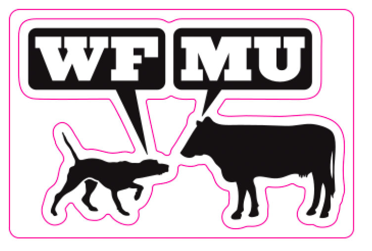 Woof-Moo Sticker