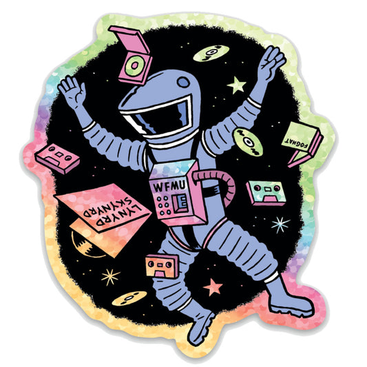 Glittering Spaceman Sticker
