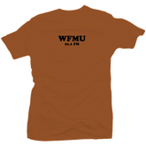 Limited Edition! WFMU Cooper Black Flocked on Terracotta T-shirt