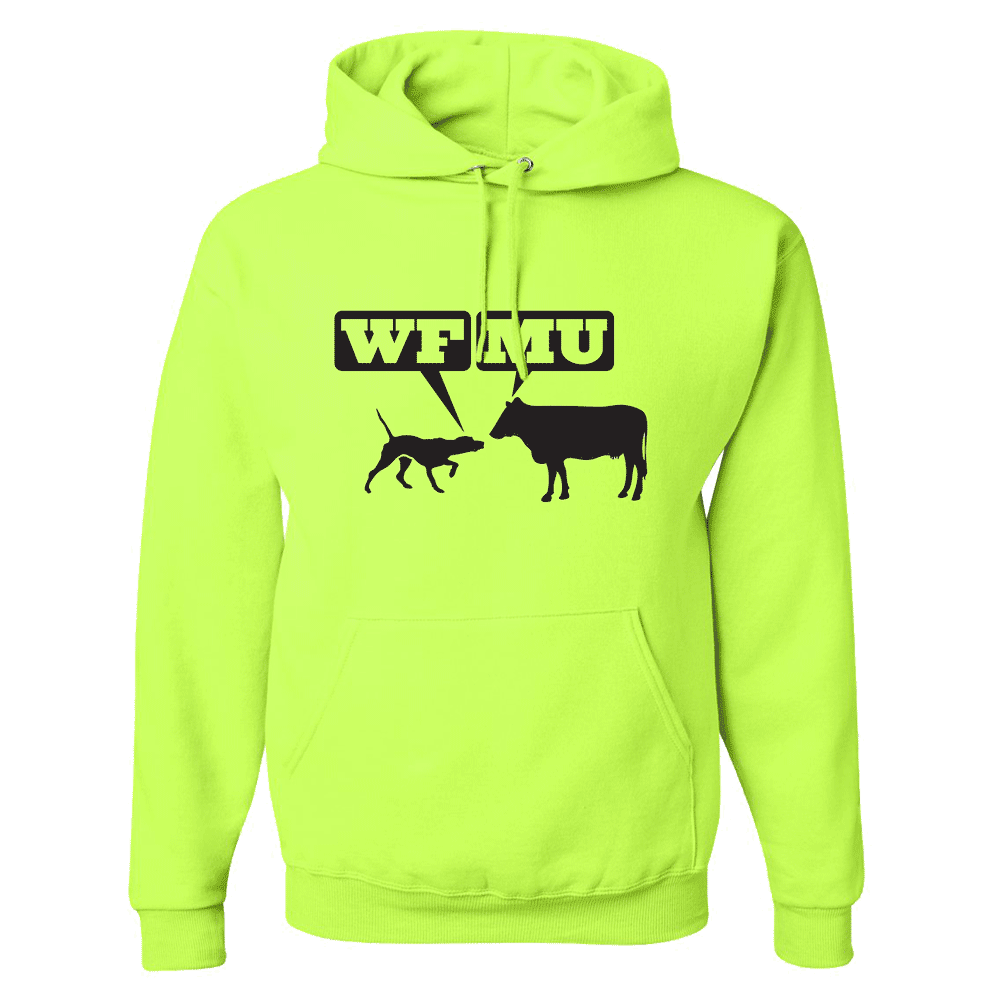 Safety Green Woof-Moo Hoodie (Size XL Only)