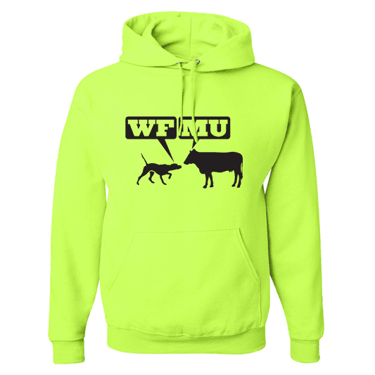 Safety Green Woof-Moo Hoodie (Size XL Only)