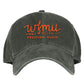 WFMU Embroidered Corduroy Cap - Olive with Red Embroidery