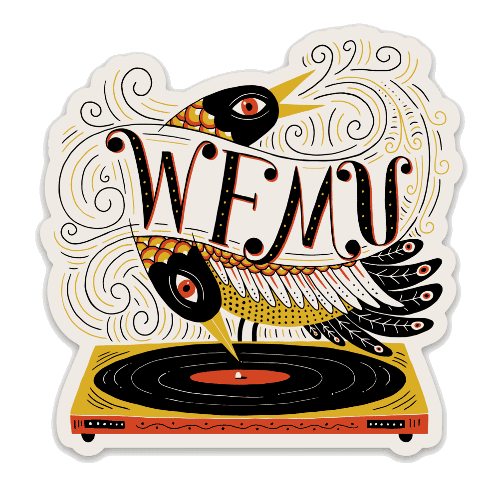 WFMU's Beautiful Birds Sticker